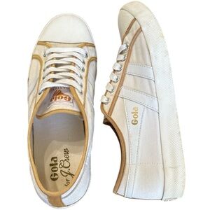 Gola for J. Crew Sneakers White/Tan CLB353 Coaster Smash Women’s Size 10 EU 41